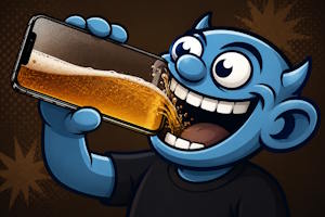 fake phone beer simulator with gyro