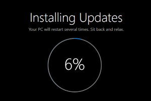 Never ending Windows 10 update screen